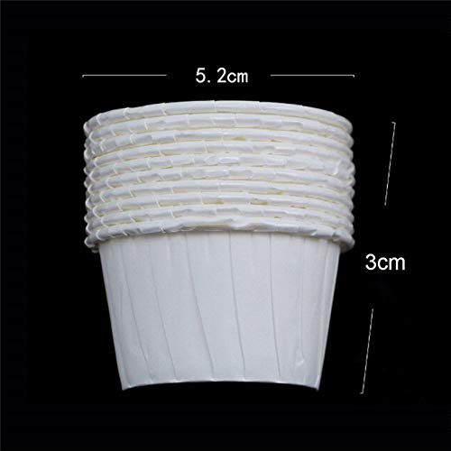 100pcs Paper Cups Nose Hair Face Hair Removal Wax Bins Containers Cake Paper Trays Paper Bowls Melting Wax Ice Cream Organizer