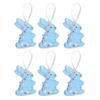 6er-Pack Oster-Themen-Schaumstoff-Hasen zum Aufhängen Funkelnde Pailletten Hasen-Ornament Festival Feiertagsdekoration für Zuhause