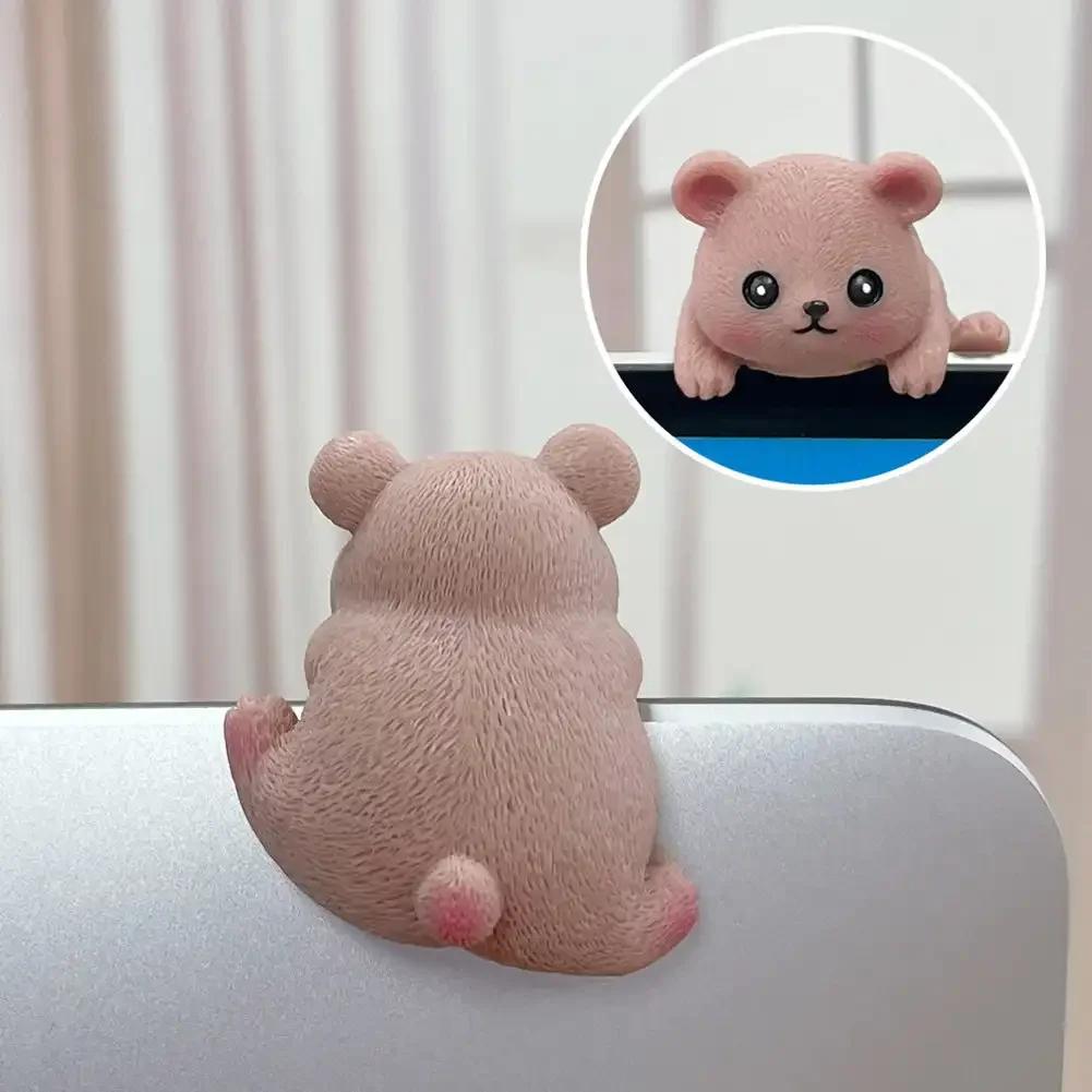 

Creative Resin Car Center Console Navigator Screen Lying Panda Animal Decoration Computer Display Koala Model Pig Bear Toy Gift