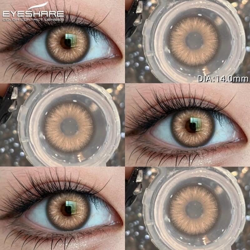 Eyeshare 1 Pair New Colored Contact Lenses for Eyes Natural Softlens Korean Lens Annual Girl Eye Makeup Contacts