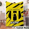 Custom Name Guarani Football Crest Throws Blanket Flannel Blankets for Couch Bed Gifts for Men Women Picnic blanket Christmas fan gifts