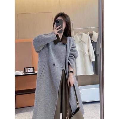Double-sided Wool Coat Autumn and Winter New Korean Style Loose Coat Long Woolen Coat