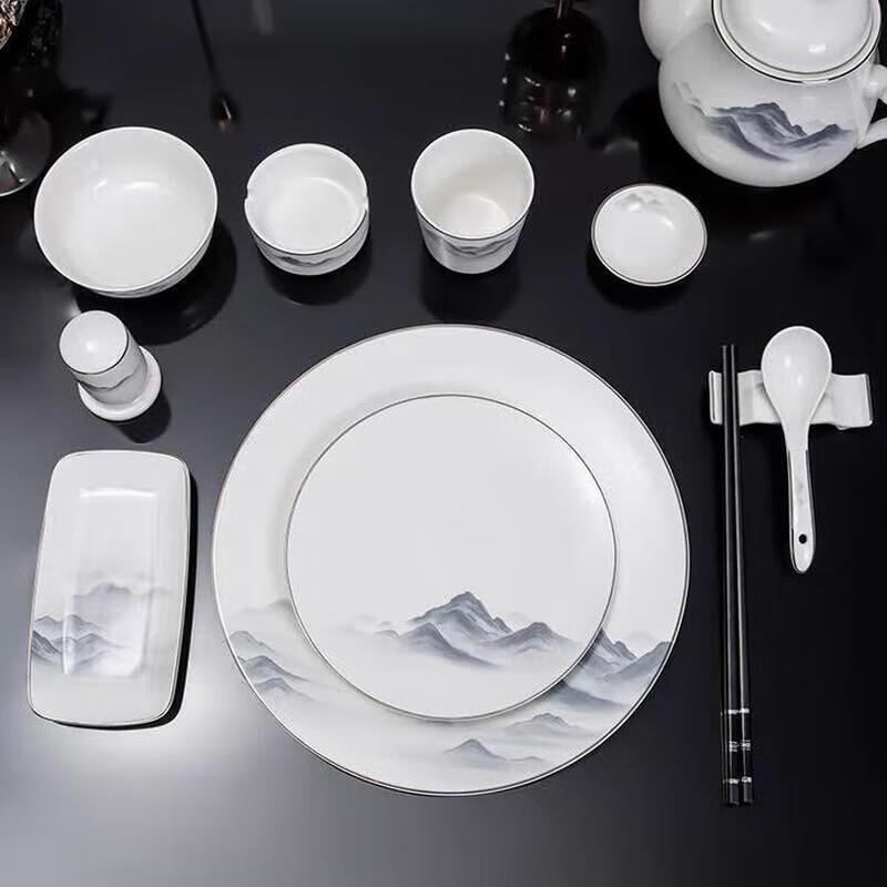 New Chinese Style Ceramic Tableware Set
