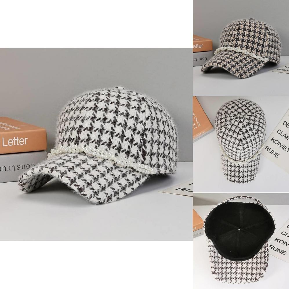 String Plaid Of Pearls Baseball Cap Travel Peaked Caps Outdoor Protection Sun