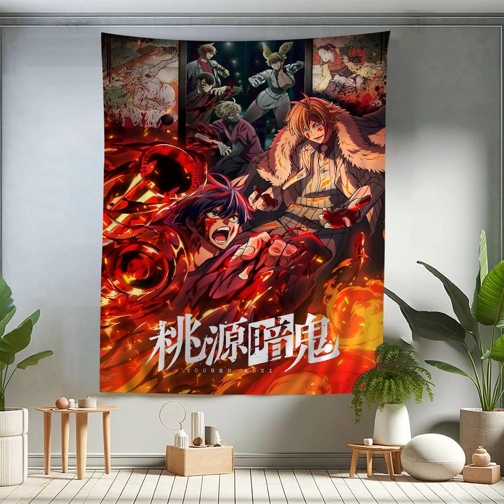 Hot Anime TTougen AAnki DIY Wall Tapestry Art Science Fiction Room Home Decor Wall Art Decor