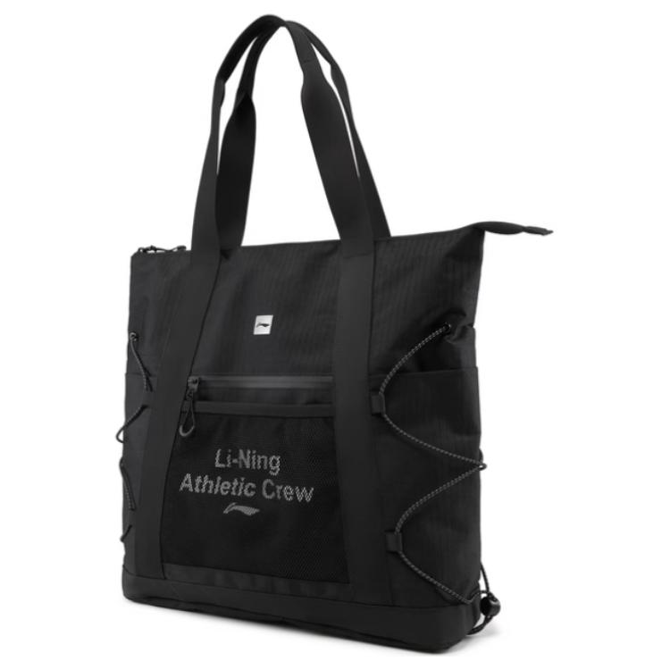 New LiNing Fitness Series Polyester Tote Bag, Shopping Bag, Shoulder Bag Unisex Black ABDV151-1