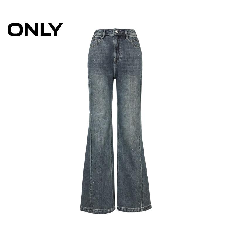 Only Women's Rhinestone Flared Jeans