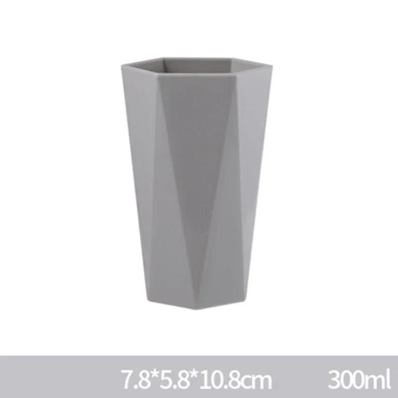 300ML Bathroom Toothbrush Cup Wash Brush Cup Mouthwash Cup Toothbrush Glass Couple Mugs Nordic Travel Set Bathroom Accessories