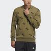 adidas Sweatshirts Unisex Green Crew Neck Moderate Regular HE7448