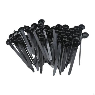 50Pcs Cable Ties Self Locking Black Accessories Bundle Straps 10cm Length Nylon Tie Wraps for Home