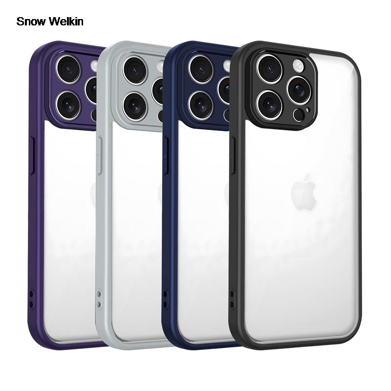 Transparent Silicone Case For Apple iPhone 17 16 15 14 13 12 11 XS Pro Max Air 7 8 Plus 16E PC Back TPU Bumper Shockproof Cover