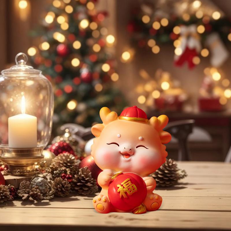 Resin Chinese Dragon Statue 2025 Cute Dragon Statue For Dashboard Decorations Chinese New Year Decor Creative Resin Mascot