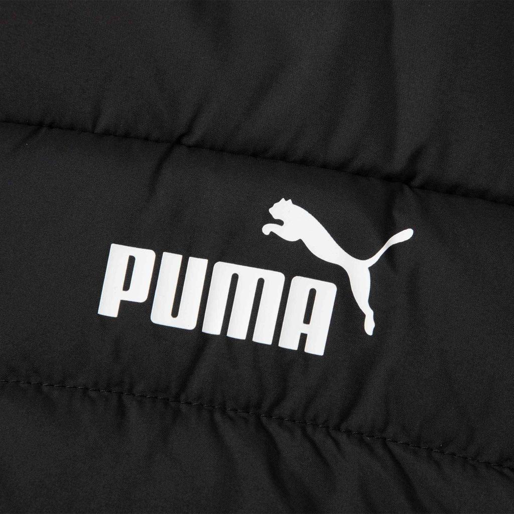 Puma Solid Color Logo Zip Stand Collar Short Vest Women vest Black 672276-01