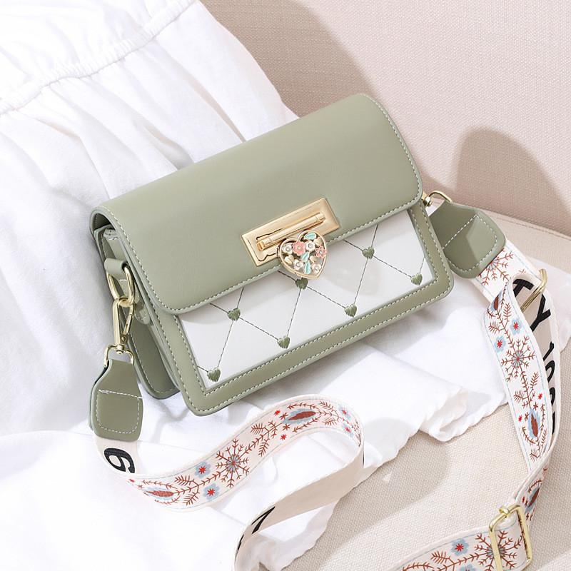 Stylish Women's Small Square Bag Trendy Korean Design Fresh Autumn Shoulder Crossbody Bag In White Green Blue Black Pink Red And Black Color Options