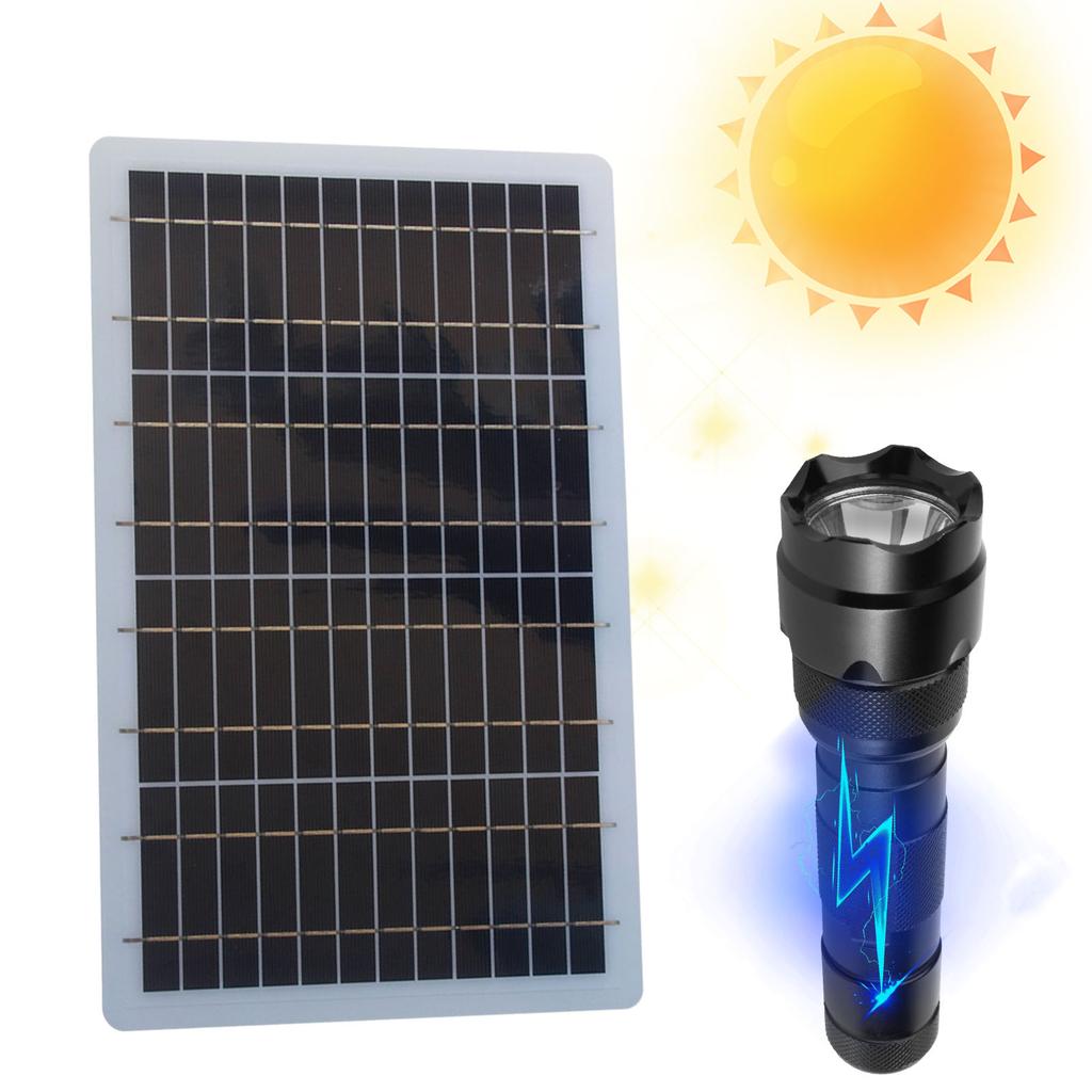10W 6V Polysilicon Solar Battery Lightweight Polysilicon Silicon Solar Cells for Garden Lamp Home Water Pump Outdoor Use