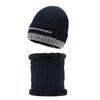 Winter Warm Wool Hat Neck Protection Two-Piece Set Men's Outdoor Sports Windproof Plush Hat Thick Woven Hat