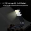 New Rechargeable Portable LED Reading Book Light with Detachable Flexible Clip Perfect for eBook Readers - USB Powered Lamp for