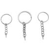 10 Stück Eisen Flacher Ring Schlüsselanhänger Hängende Schafaugenkette Schnallen Verbinder für DIY Schmuckherstellung