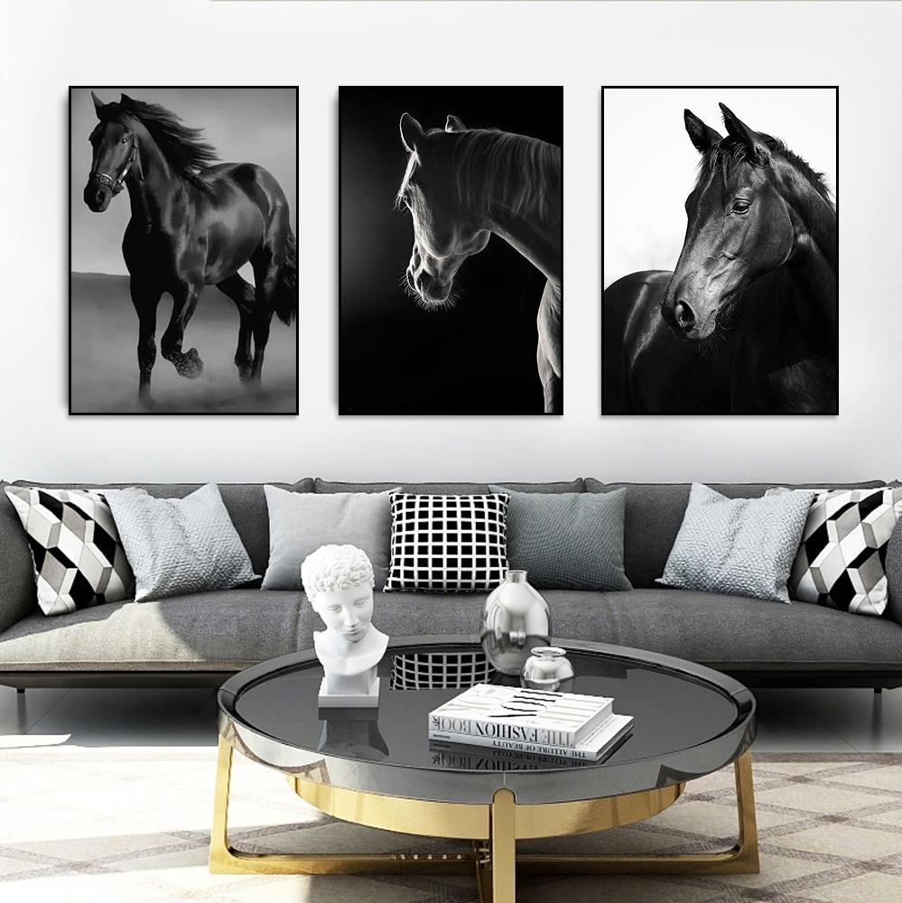 Moderne Tier Pferd Kunst Leinwand Malerei Poster und Drucke Abstrakte Wand Kunst Bilder für Wohnzimmer Hause Dekoration Cuadros