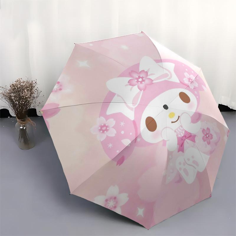 1pc My Melody Spring Dreams Umbrella with Plastic Handle,Suitable for All Seasons Home Travel Outdoor UmbrellaSanlio526