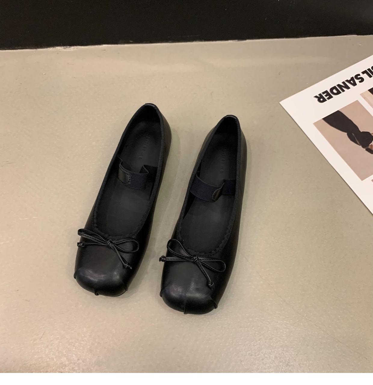 

Модные милые туфли-бини с бантом для женщин 2024 года, новые дизайнерские балетки на плоской подошве для женщин, весна-осень, женская обувь 35