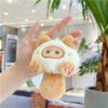 Cute Plush Cats Keychain Creative Animal Pendant Detachable Pendant Car Key Chain Backpack Pendant with Metal Keyring