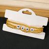 Golden Beaded MAMA Letter Charm Bracelet for Women Mother's Day Gift Jewelry