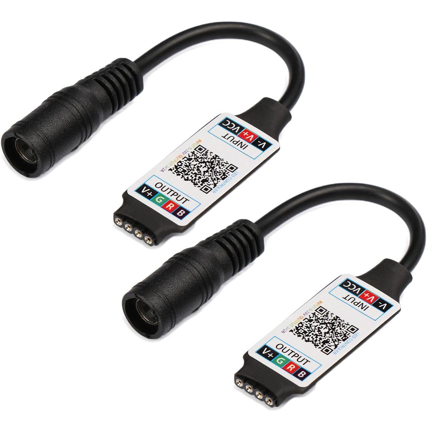 

New Female Plug to 4Pin Connector Wireless Smart Bluetooth RGB Controller Adapter LED Light Strip