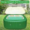 135cm Inflatable Hot Tub Cover Waterproof Hot Tub Insulated Cover Sun Protection Foldable Energy Saving Bathtub Lid For Home