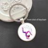 Rhythmic Gymnastics Time Gem Keychain Pendant - Alloy Keyring Ornament Gift