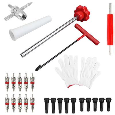 26Pcs Tyre Valve Tool Valve Core Repair 4 In 1 Valve Core Repair Tool Valve Key Car Tyre Valve Remover For Car And Motorcyce