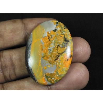 58Cts. Natural Bumble Bee Jasper Oval Cabochon Loose Gemstone 28X40X06 MM D-88