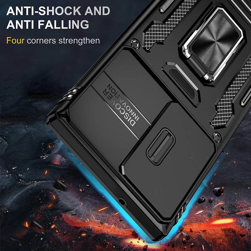 Etui z przesuwaną osłoną obiektywu do Samsung Galaxy S23 S24 S22 S21 S20 Ultra Plus A53 A54 A33 A14 A34 A23 5G Note 20 Zderzaki Pancerz Pokrowiec