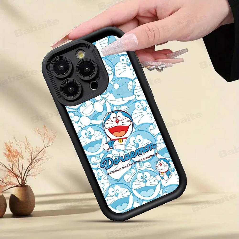 Cartoon Doraemon Silicone Soft Phone Case For IPhone 17 16 14 13 12 11 15 Pro Max Plus Air Cover