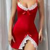 European & American Spicy Girl Sexy Backless Lace Camisole Dress