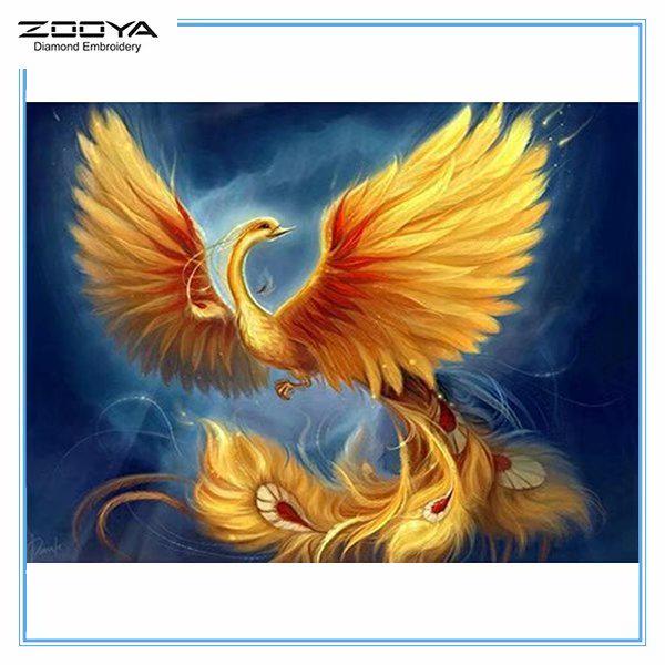 

ZOOYA 5D Алмазная картина Вышивка Полный дрель Алмазная мозаика Животное Павлин Вышивка крестом Домашний декор