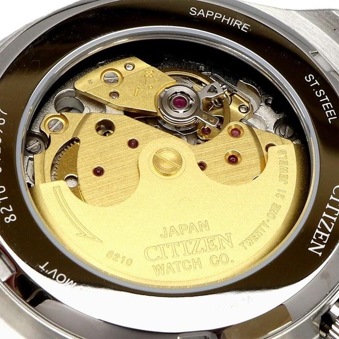 Citizen TSUYOSA Automatic Men's Watch NJ0151-53W Sapphire Glass Multicolor Rainbow Index Silver