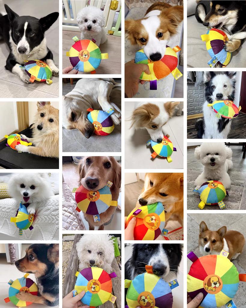 VISKS Dog Dog Pet Soft Plush Relieves Lack of Intelligence Colorful Chewing Suitable for Dogs Frisbee, Toy, Supplies, Fabric, Exercise, Training, Toy,