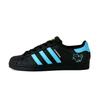 Originals Superstar Blue Tone Snug Cat Abrasion Resistant Lightweight Low Top Skateboard Shoes Unisex Black EG4959(Team1845v)