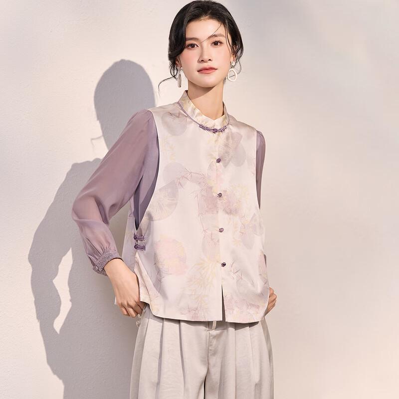 Женский жилет из шелка тутового дерева в новом китайском стиле 3XL