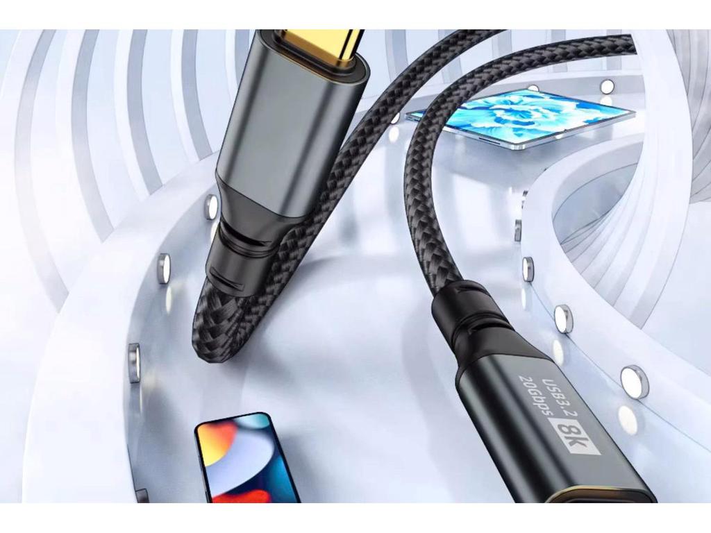 100W USB-C To C Fast-Charge Cable for HD Data Transfer and 8K Display