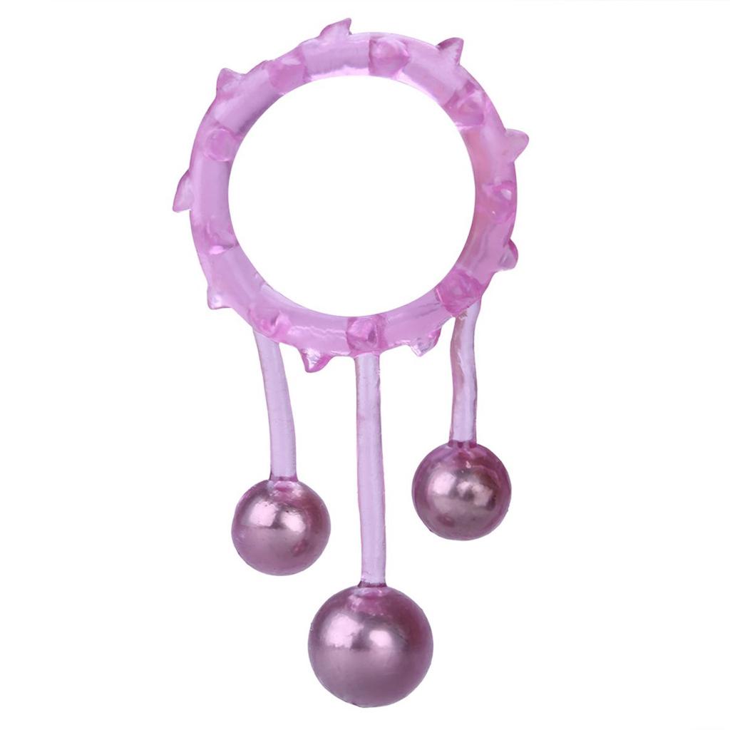 Penisring, Sexspielzeug für Erwachsene, lustiger Männer-Verzögerungsring ohne Batteriesperre, feiner Ring, drei Kugeln, aufregend