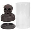 Backflow Rökelsebrännare Lerkranium Vindtät Heminredning med LED-lampskärm för Halloween