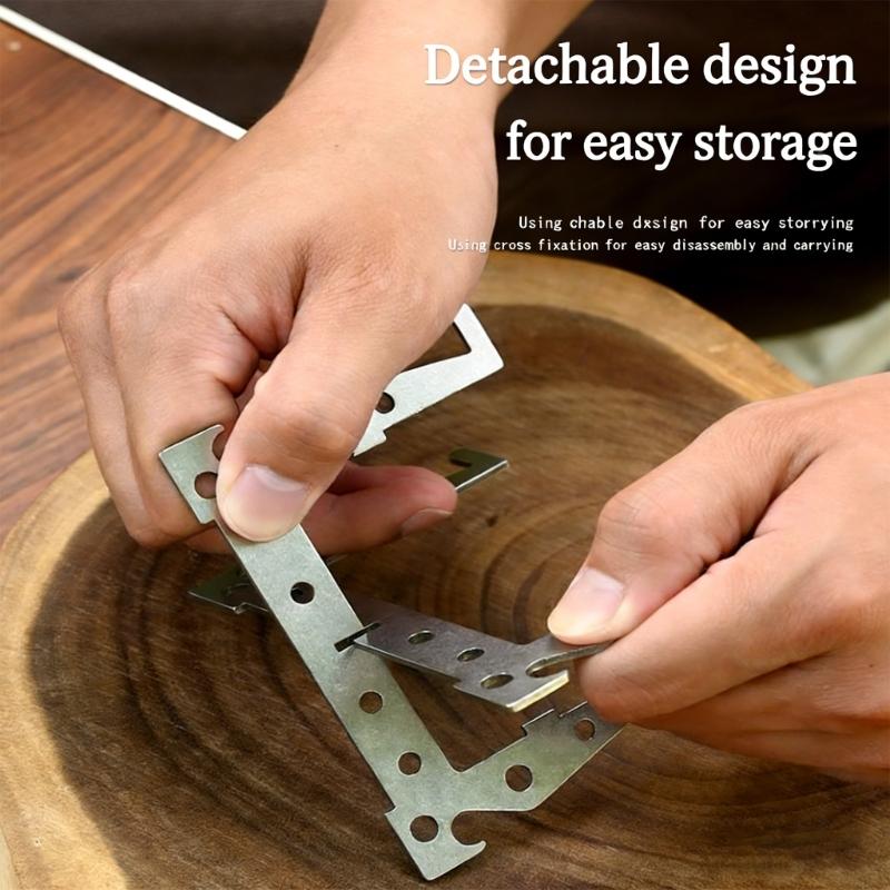 Stainless Steels Alcohols Stove Bracket Outdoor Camping Alcohols Cooker Holder Detachable Crosses Stand for Hiking