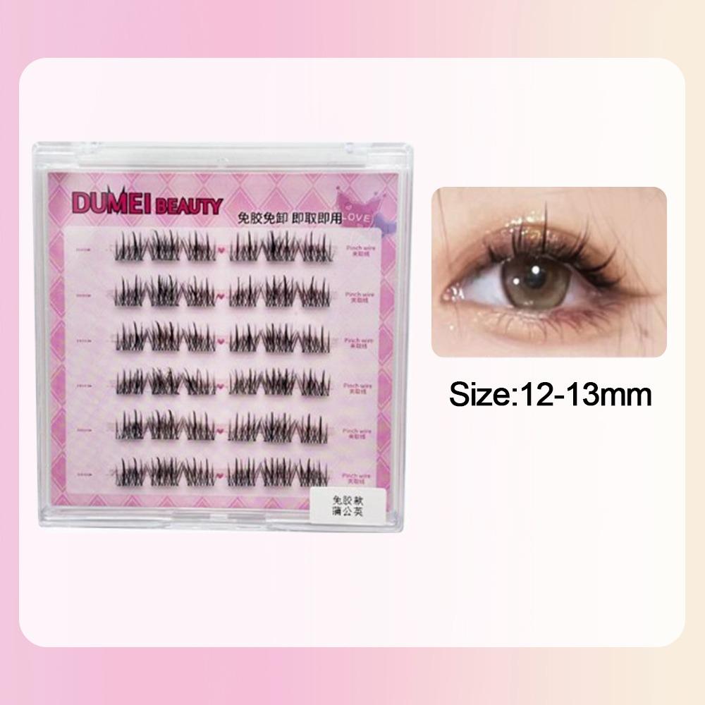6 Rows Self Adhesive Eyelashes No Glue Individual Lashes High Quality Soft Idol Lash Clusters