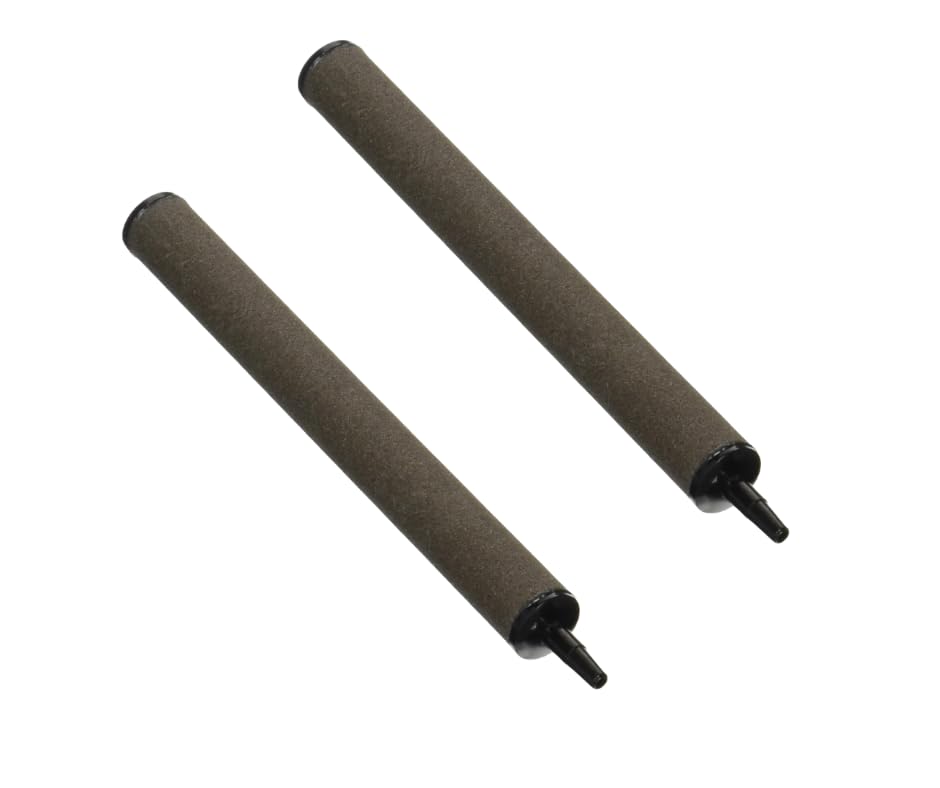 

Набор из 2 аэрационных камней Ibuki, диаметр 18 мм x 150 мм #100, Сделано в Японии, Керамические аэрационные камни для аквариумов, Тип с мелкими пузырьками