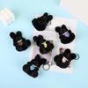 Adorable Lint Toy Keychain Little Rabbit Pendant Key Chain Jewelry for Girl Kid