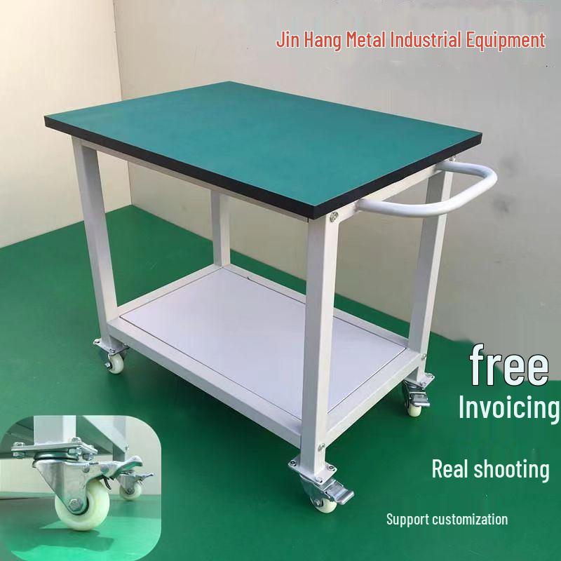 Movable Anti-Static Workbench with Wheels - Dual/Triple Layer Trolley & Packing Test Bench