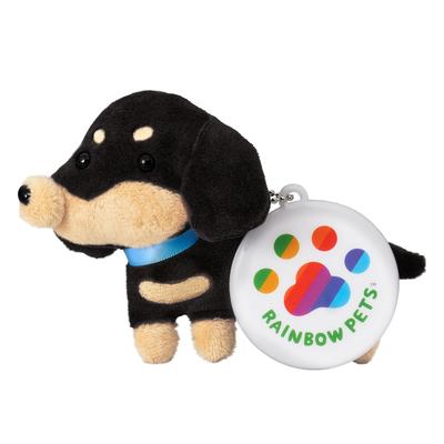 Mon animal en peluche Rainbow Pet Teckel Miniature (Noir et beige)
