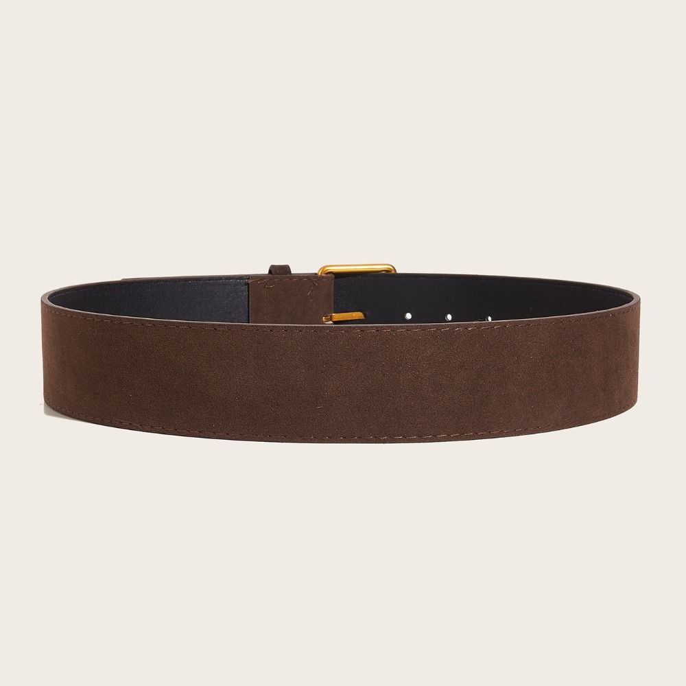 Trendy Pin Buckle Waistband Luxury Design Business Waist Strap Retro Trouser Dress Belts  For Women
